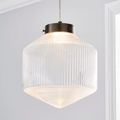 An Image of Orb LED Pendant Ceiling Fitting Clear
