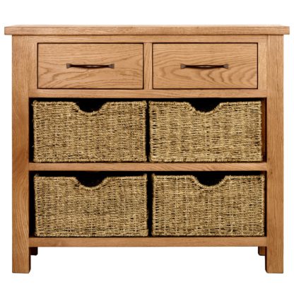 48f511cddecdd8a8691ae5388cf231e2618c17437bf3546ea119b5a37118ad30-1.jpg An Image of Sidmouth Oak Console Table Light Brown / Natural