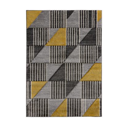 An Image of Velocity Geometric Rug Pink, Grey and Black