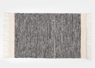 An Image of ferm LIVING Melange Mat Black 60 x 100cm