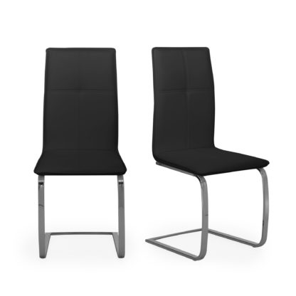 An Image of Juno Set of 2 Dining Chairs Black