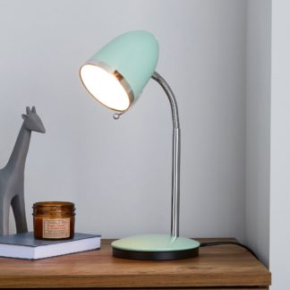 An Image of Tate Seafoam and Chrome Desk Lamp Seafoam