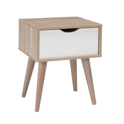 An Image of Scandi White End Table White