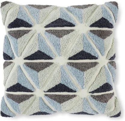 An Image of Nereus Tufted Cushion, 50 x 50cm, Blues