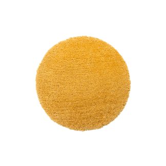 An Image of Bertie Shaggy Circle Rug Yellow