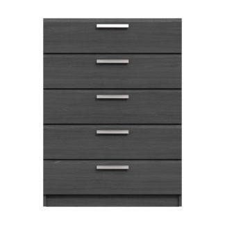 An Image of Piper 5 Drawer Chest Graphite (Grey)