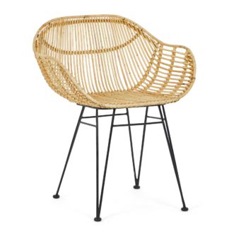 An Image of Samara Accent Chair - Natural Brown