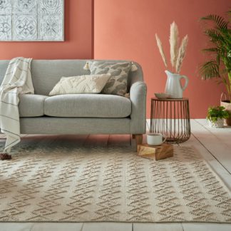 An Image of Willa Hand Woven Rug Cream and Brown