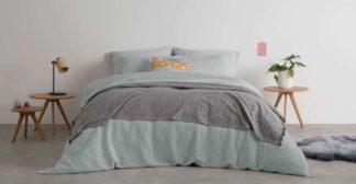 An Image of Waffle Cotton Duvet Cover + 2 Pillowcases, King, Soft Grey UK