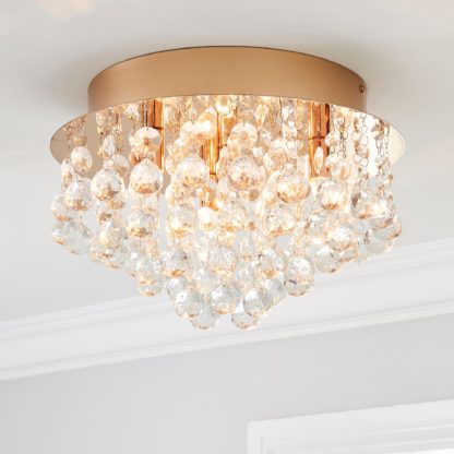 An Image of Torto Large Ceiling Fitting Rose Gold