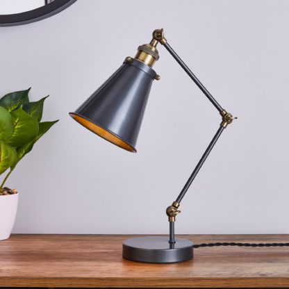 An Image of Logan Task Table Lamp Grey