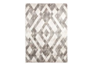 An Image of Linie Design Sirao Rug Diamond Hide Patchwork