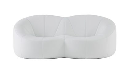 An Image of Ligne Roset Pumpkin 2 Seater Settee Indiana Blanc