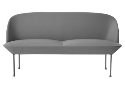 An Image of Muuto Oslo 2 Seater Sofa Steelcut 160 Grey