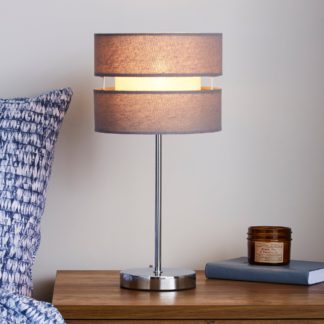 An Image of Frea Grey Table Lamp Grey