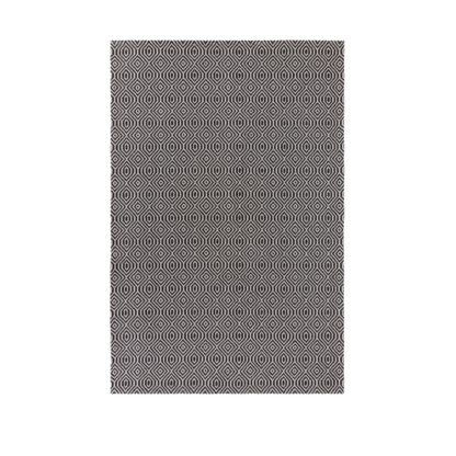 An Image of Pappel Geometric Rug Black