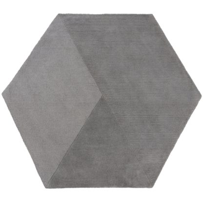 An Image of Rebel Wool Hexagon Rug Yellow