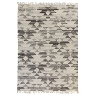 An Image of Seattle Wool Blend Rug Grey and Black