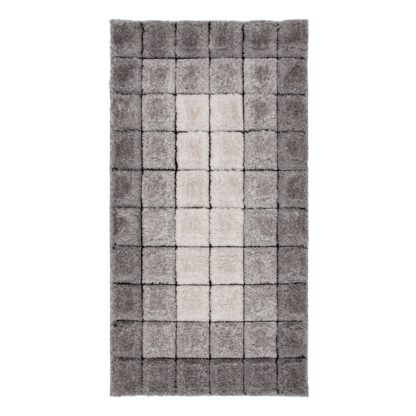 510dd87c3490b92ffa26bf631eb22b89a54dde8aa17e3704722704d5798ffd81-1.jpg An Image of Velvet 3D Cube Rug Grey
