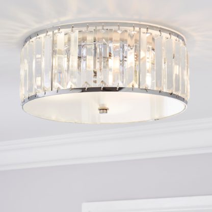 An Image of Tropez Bathroom Flush Chandelier Chrome