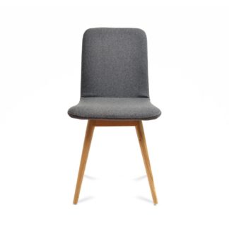 An Image of Gazzda Ena Chair Oak & Grey Facet Felt