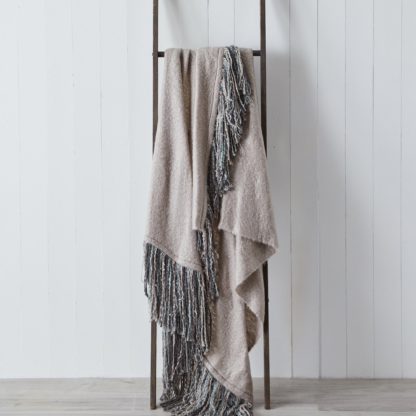 An Image of Mala Faux Mohair 130cm x 150cm Throw Ochre