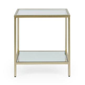 An Image of Claudia Gold Effect Square Side Table Gold