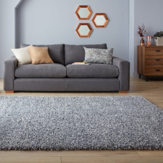 An Image of Cori Speckled Shaggy Rug Cori Grey