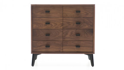 An Image of De La Espada McQueen 8 Drawer Chest Walnut