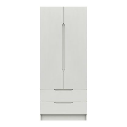 An Image of Legato 2 Door Combi Wardrobe Dark Grey