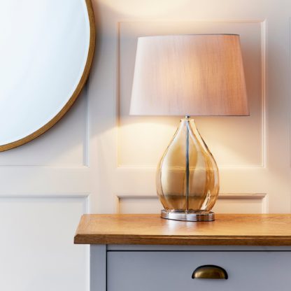 An Image of Endon Kew Smoked Table Lamp Gold