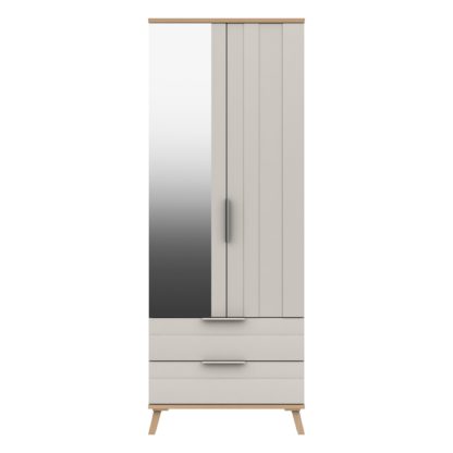 An Image of Murray 2 Door Combi Wardrobe Off-White