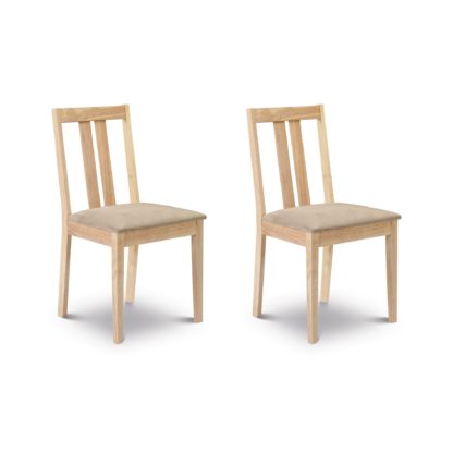 An Image of Rufford Set of 2 Dining Chairs Cream