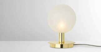 An Image of Boll Table Lamp, Brass & Frosted Glass