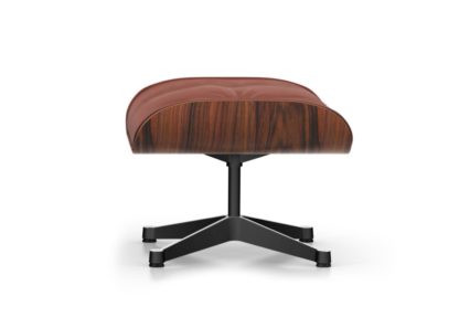 An Image of Vitra Classic Eames Lounge Ottoman in Santos Palisander & Brandy Leather