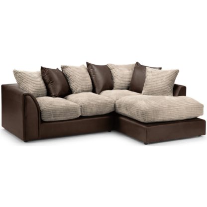 An Image of Byron Right Hand Corner Sofa Brown