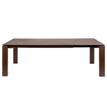 An Image of Heal's Massa Dining Table Bronze Top Walnut Leg 160cm
