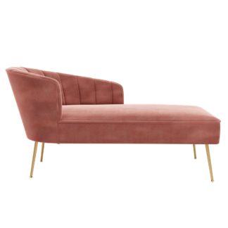 An Image of Matilda Eco Velvet Chaise Longue Rose (Pink)