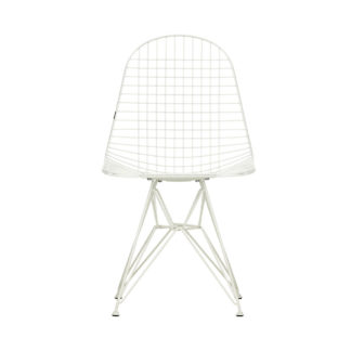 An Image of Vitra Eames DKR Wire Chair White Powder Coated Frame