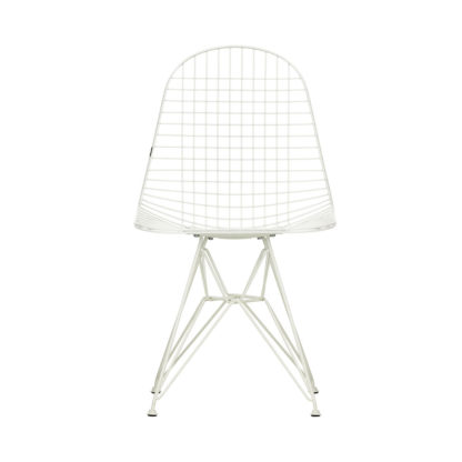 An Image of Vitra Eames DKR Wire Chair White Powder Coated Frame