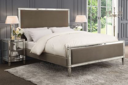 An Image of Antoinette Mirrored Bed - Taupe
