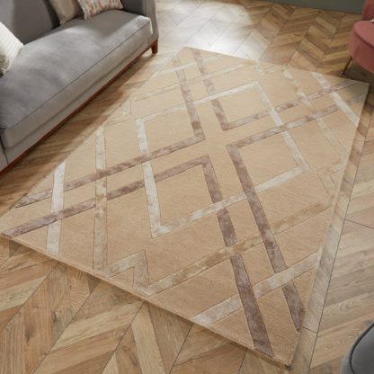 An Image of Trellis Rug Grey