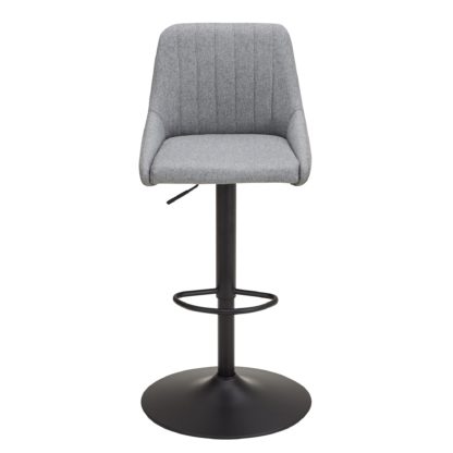 An Image of Kenton Bar Stool Grey Herringbone Grey