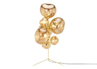 An Image of Tom Dixon Melt Floor Lamp Chandelier Gold