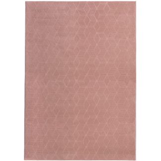 An Image of Supersoft Geo Rug Blush