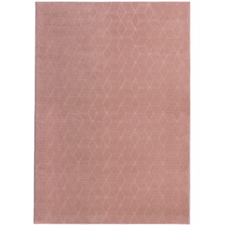 An Image of Supersoft Geo Rug Blush
