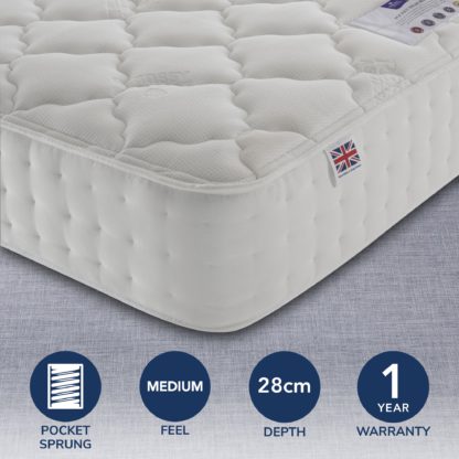 An Image of Rest Assured 800 Pocket Memory Mattress White