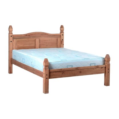 An Image of Corona Mexican High Foot End Bed Frame Brown