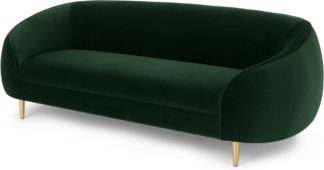 An Image of Trudy 3 Seater Sofa, Pine Green Velvet