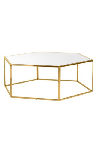 An Image of Alveare Brass Coffee Table